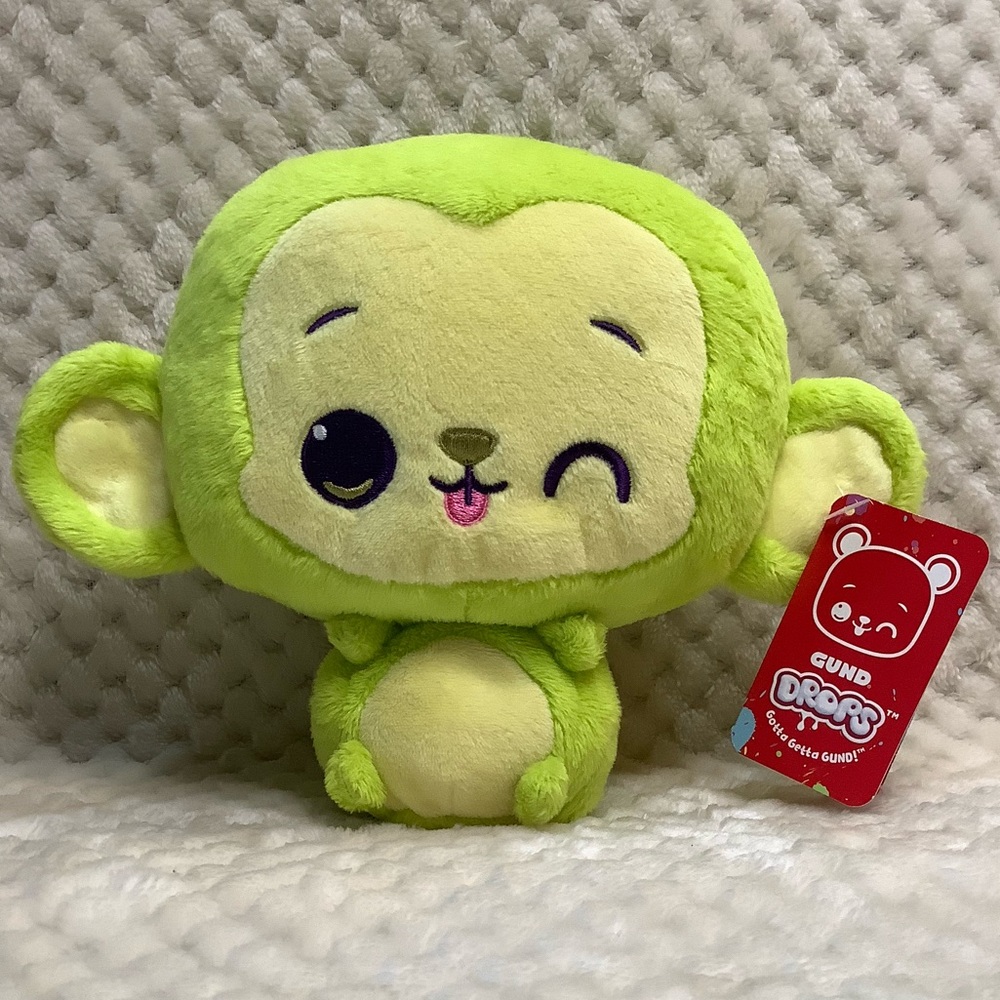 GUND Drops Monkey Plush 6.5 Green Winking Monkey w Tags NWT